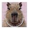 Stupell Industries Capybara with Pearl Necklace Canvas, design by Studio Bautista
